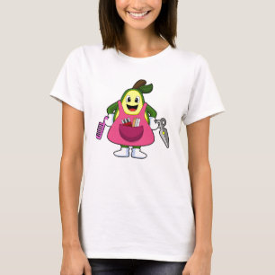 Avocado als Friseur mit Schere & Kamin T-Shirt