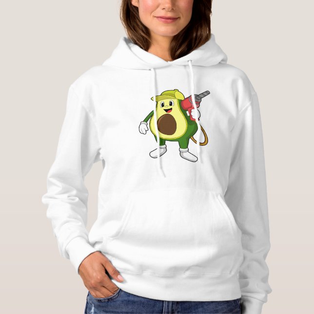 Avocado als Handwerker mit Drill Hoodie (Vorderseite)