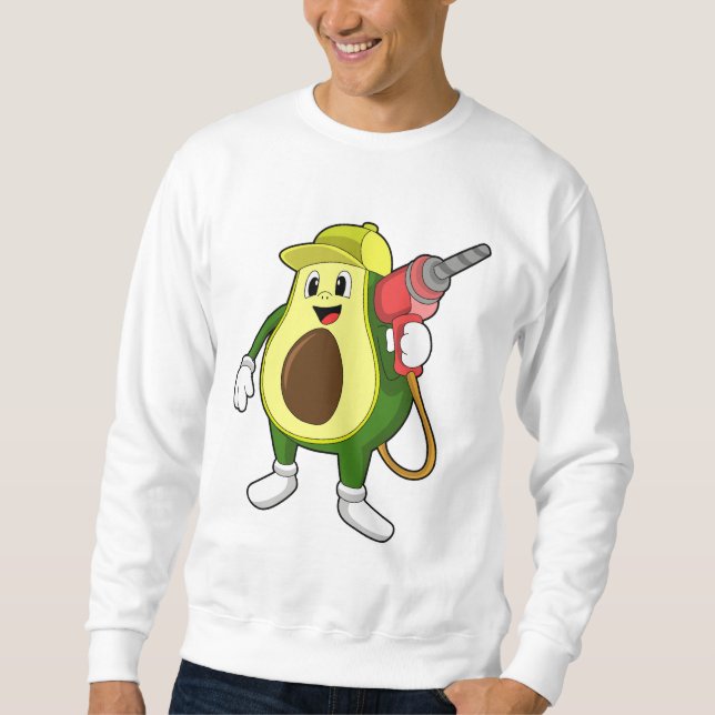 Avocado als Handwerker mit Drill Sweatshirt (Vorderseite)