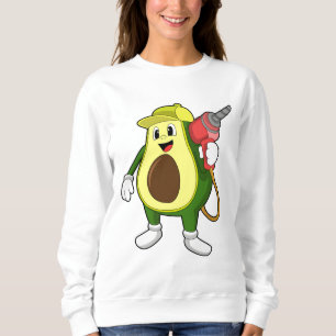 Avocado als Handwerker mit Drill Sweatshirt