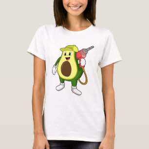 Avocado als Handwerker mit Drill T-Shirt