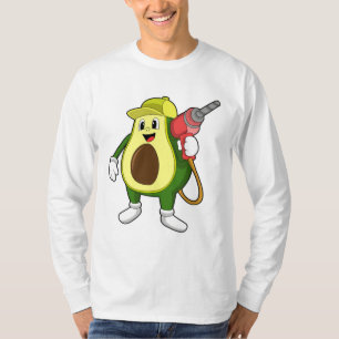 Avocado als Handwerker mit Drill T-Shirt