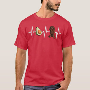 Avocado American Water Spaniel Heartbeat Dog Lover T-Shirt