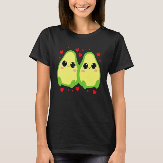 Avocado And Hearts Valentine's Day 2023 T-Shirt (Vorderseite)