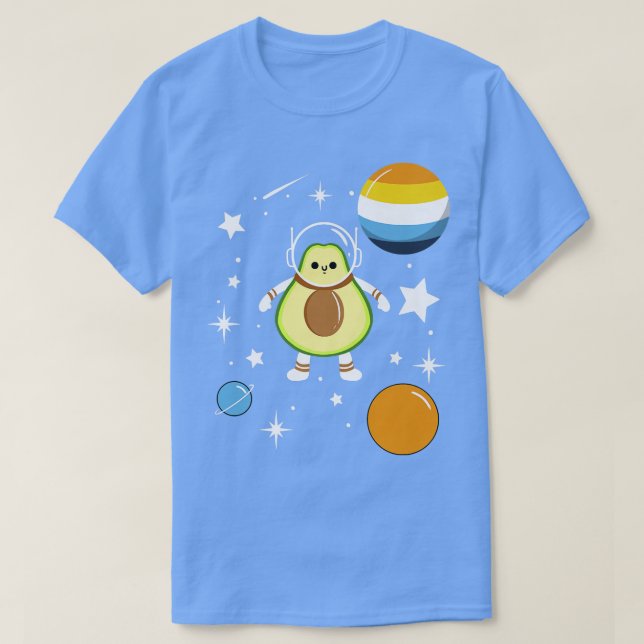 Avocado Astronaut Aroace Pride T-Shirt (Design vorne)
