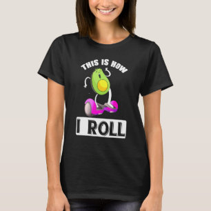 Avocado auf einem Radhoverboard Elektroskateboar T-Shirt