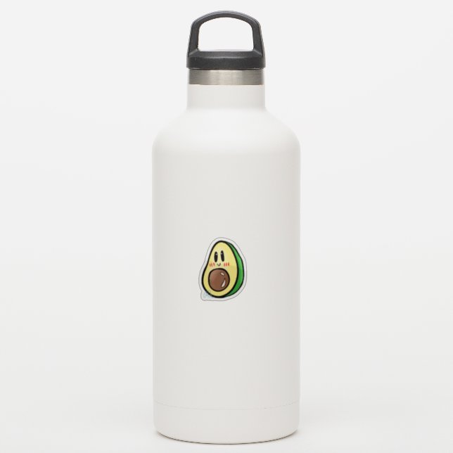 Avocado Aufkleber (Wassserflasche)