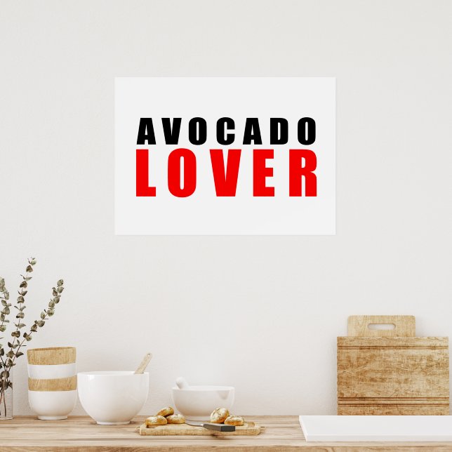Avocado, Avocado-Liebhaber Poster (Küche)