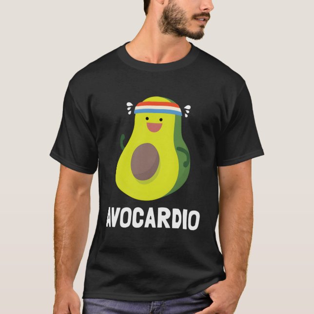 Avocado Avocardio Gym Workout Geschenk T-Shirt (Vorderseite)