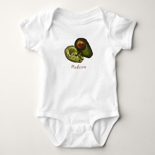 Avocado Baby Bodysuit Baby Strampler (Vorderseite)