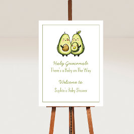 Avocado Baby Dusche Begrüßungszeichen Poster