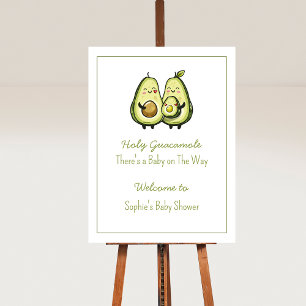 Avocado Baby Dusche Begrüßungszeichen Poster