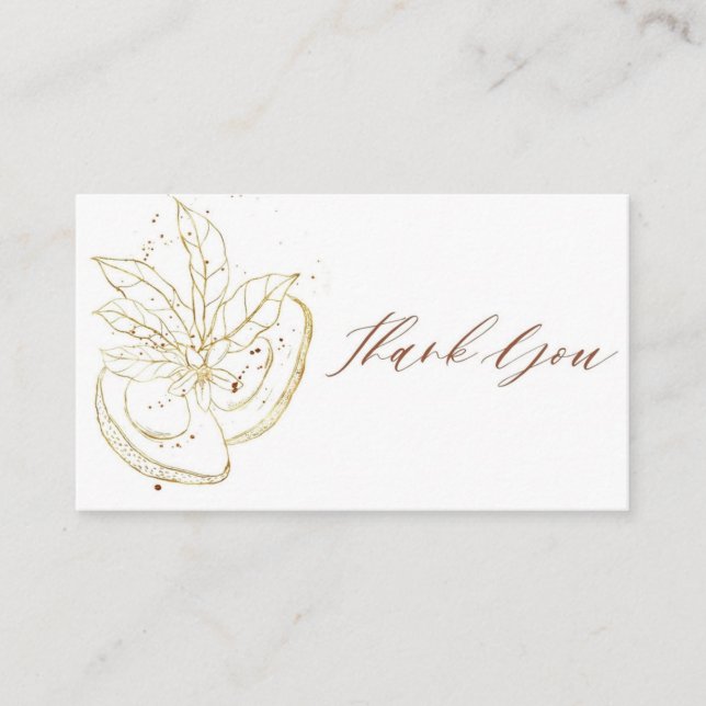 Avocado Baby Dusche Danke Karte (Vorderseite)