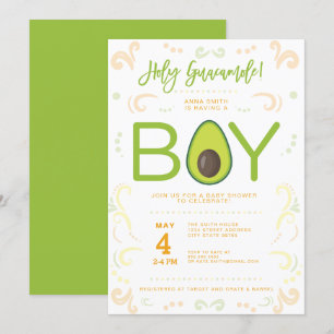 Avocado Baby Showboy Guacamole Taco Party Einladung