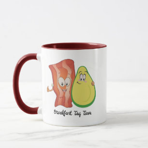 Avocado & Bacon Humour Breakfast Duo Tasse