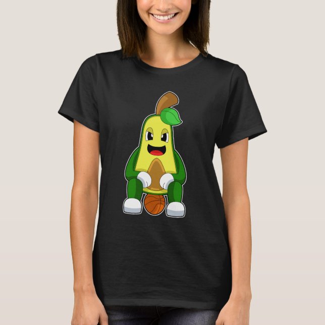 Avocado Basketball-Spieler Basketball T-Shirt (Vorderseite)