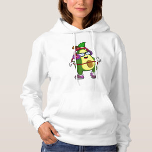 Avocado bei Musik mit Kopfhörer Hoodie