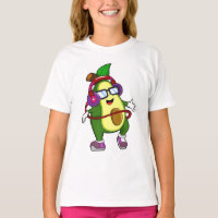 Avocado bei Musik mit Kopfhörer