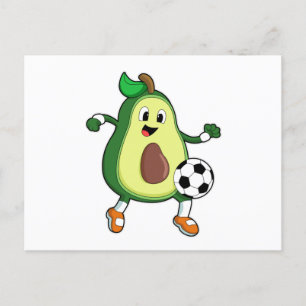 Avocado bei Soccer Sports Postkarte
