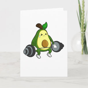Avocado beim Fitness mit Langhantel Karte