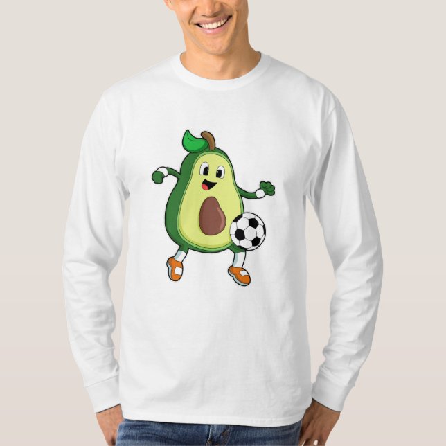 Avocado beim Fußball-Sport T-Shirt (Vorderseite)