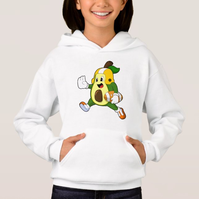 Avocado beim Fußballsport Hoodie (Vorderseite)