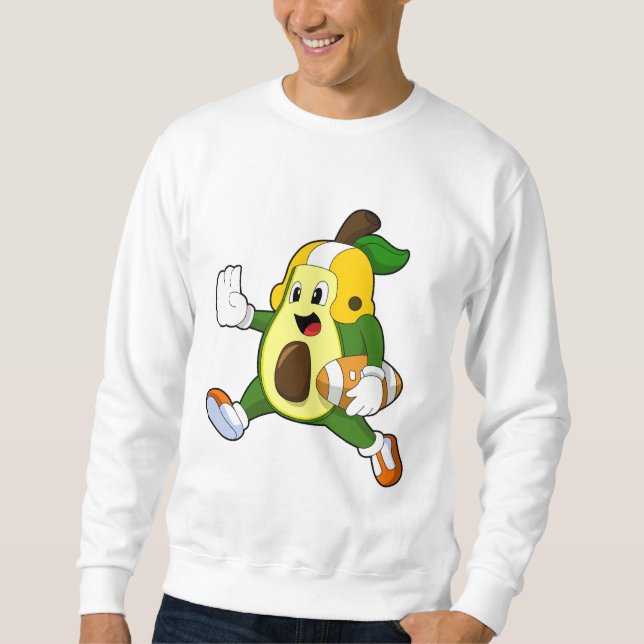 Avocado beim Fußballsport Sweatshirt (Vorderseite)