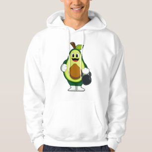 Avocado beim Krafttraining mit Dumbells Hoodie