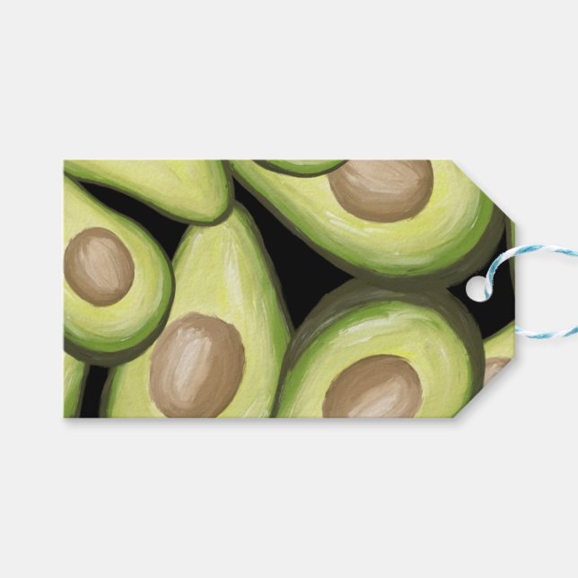 "Avocado"-Beschriftungsschild Geschenkanhänger (Vorderseite (Horizontal))
