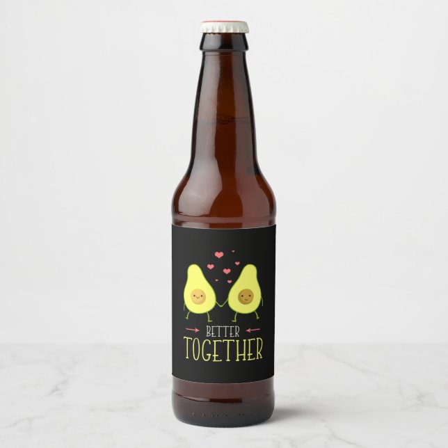 Avocado Better Together Bierflaschenetikett (Vorderseite)