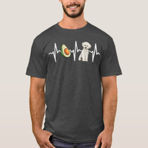 Avocado Bichons Frise Heartbeat Hund Lover T-Shirt