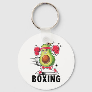 Avocado Boxing Gesunde vegetarische Ernährung Schlüsselanhänger