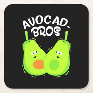 Avocado Brother Rechteckiger Pappuntersetzer