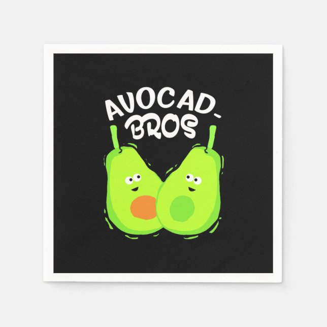 Avocado-Bruder Serviette (Vorderseite)