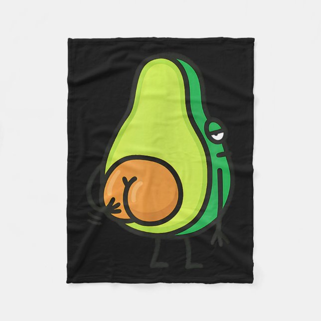 Avocado Butt Scratching, Funny, Jokes, Sarcastic  Fleecedecke (Vorderseite)