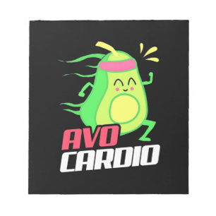 Avocado Cardio Übung Notizblock
