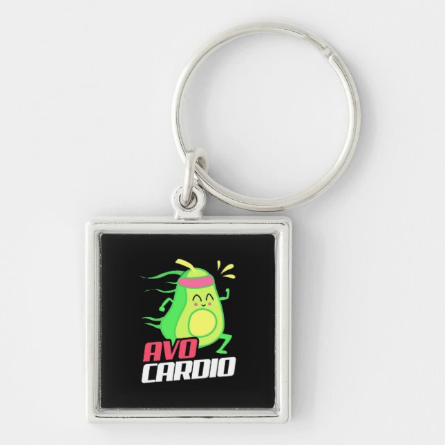 Avocado Cardio Übung Schlüsselanhänger (Vorne)
