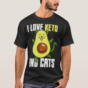 Avocado Cat Cat Lover Keto Diät Avocato T-Shirt