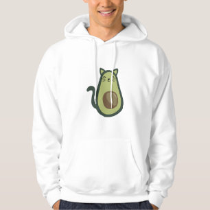 Avocado Cat Funny essen Grünen Kitten Meow Hoodie