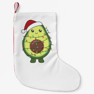 Avocado Christmas Lights Funny Avocados Kleiner Weihnachtsstrumpf