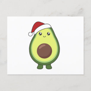 Avocado Christmas Lights Funny Avocados Postkarte