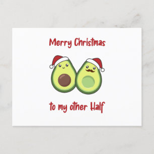 Avocado Christmas Lights Funny Avocados Postkarte