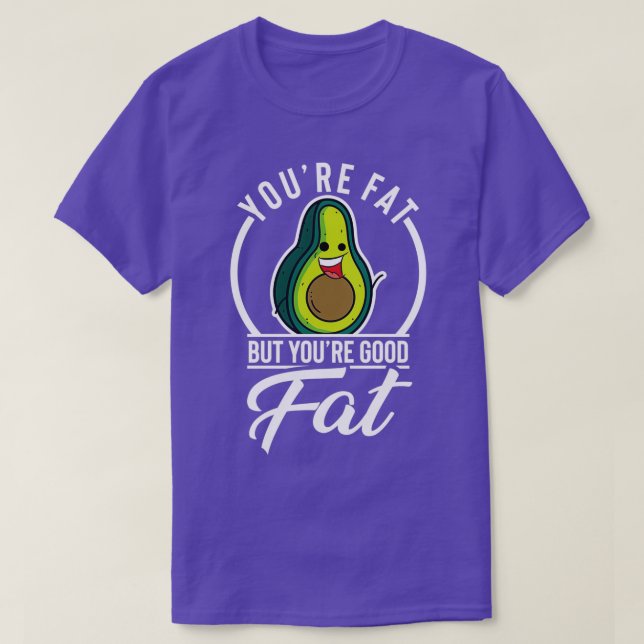 Avocado Chubby Übergewicht Curvefett Keto Diät T-Shirt (Design vorne)