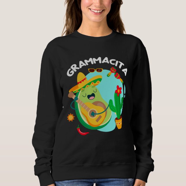 Avocado Cinco De Mayo Grammacita Guacamole Grandma Sweatshirt (Vorderseite)