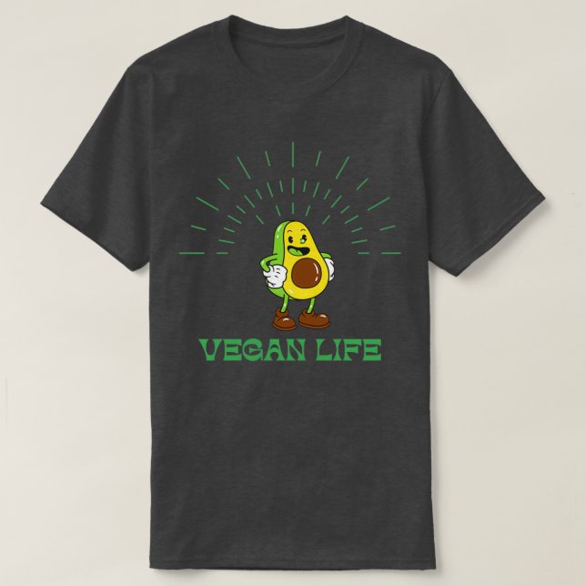 Avocado cooles veganes Leben T-Shirt (Design vorne)