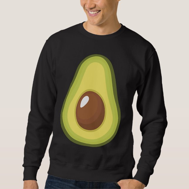 Avocado Costume  Lazy Costume Avocado Sweatshirt (Vorderseite)