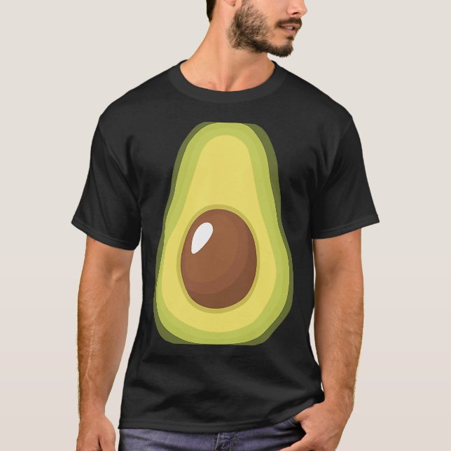 Avocado Costume Lazy Costume Avocado T-Shirt (Vorderseite)