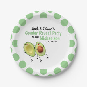Avocado Couple Gender Reveal Party Pappteller