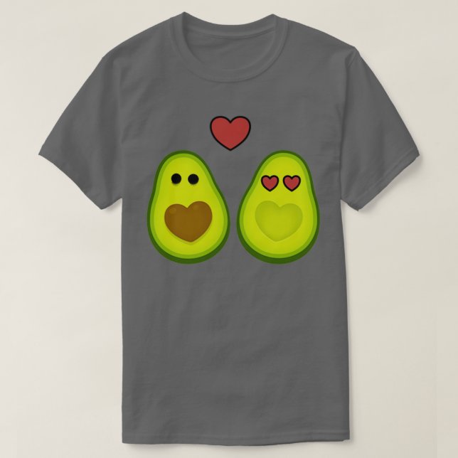 Avocado Couples Liebe Pocket T-Shirt (Design vorne)