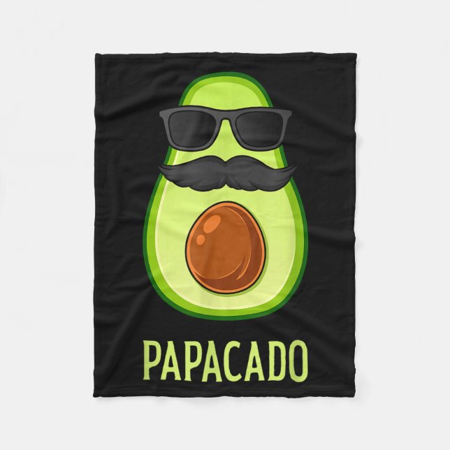 Avocado Dad Papacado Funny Daddy Father Avocado  Fleecedecke (Vorderseite)